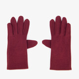 Fleece dames handschoenen bordeauxrood