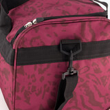 Sporttas met panterprint 26 liter bordeauxrood