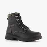 Blue Box dames veterboots met gebreid detail zwart