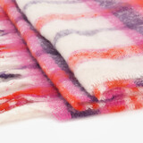 Geruite dames sjaal roze beige