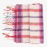 Geruite dames sjaal roze beige