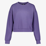 Cropped dames sport sweater paars