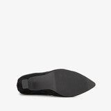 Dames glitter enkellaarsjes met hak zwart