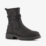Blue Box dames croco boots zwart