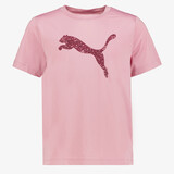 Puma Tad ESS Log Graphic sport kinder T-shirt roze