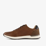Heren sneakers cognac wit