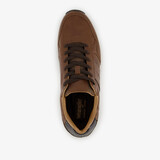 Heren sneakers cognac wit