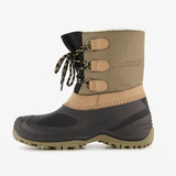 Gevoerde kinder snowboots beige zwart