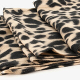 Dames sjaal met panterprint beige zwart