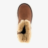 Gevoerde meisjes biker boots cognac