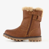 Gevoerde meisjes biker boots cognac