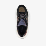 Dames dad sneakers met slangenprint zwart