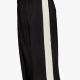 Dames wide leg broek met bies zwart