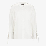 TwoDay gestreepte dames blouse strass steentjes wit