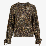 TwoDay dames blouse met luipaardprint en strikjes
