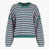 TwoDay dames trui gestreept groen/roze/wit