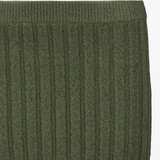 Ribgebreide dames midi rok groen