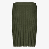 Ribgebreide dames midi rok groen