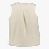 Dames teddy gilet lichtbeige