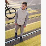 Jongens hoodie met borstzakje beige