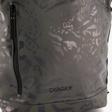 Rolltop rugzak waterdicht zwart met panterprint 14 liter