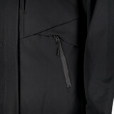 Lange gevoerde dames softshell jas zwart