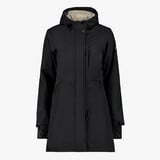 Mountain Peak lange gevoerde dames softshell jas zwart