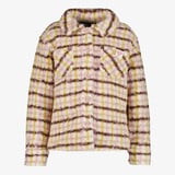 TwoDay meisjes teddy shacket met strepen beige roze