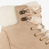 On-the-GO Glacial Wide Fit suède veterboots beige