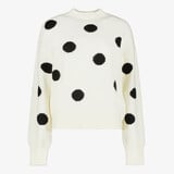 TwoDay dames trui wit met zwarte stippen
