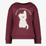 Name It meisjes trui met hondje bordeaux rood