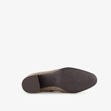 Dames enkellaarsjes met hak beige