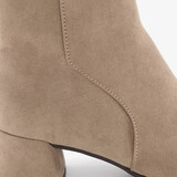 Dames enkellaarsjes met hak beige