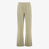 TwoDay dames wide leg broek met print groen beige