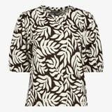 TwoDay dames shirt bruin/wit