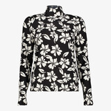 TwoDay dames top met bloemenprint zwart wit