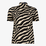TwoDay dames top met zebraprint zwart beige