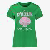 TwoDay dames t-shirt met opdruk groen