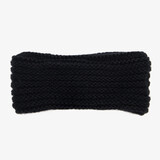 Gebreide dames hoofdband zwart