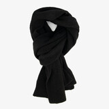 Ribgebreide dames sjaal zwart