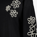 Twoday dames jurk met borduursels zwart