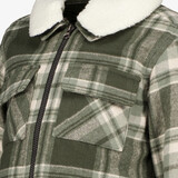 Geruite jongens blouse met teddy kraag