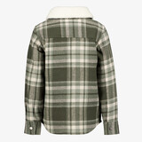 Geruite jongens blouse met teddy kraag