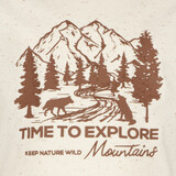 Jongens shirt met lange mouwen en wolven beige