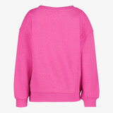 Meisjes sweater met tekst en panterkop roze