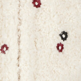 Meisjes teddy gilet met bloemetjes wit