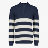Unsigned heren trui donkerblauw wit