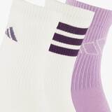 3-pack unisex sokken paars wit