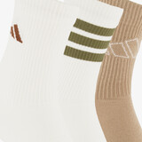 3-pack sokken wit beige