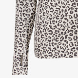 Dames skipully met rits luipaardprint